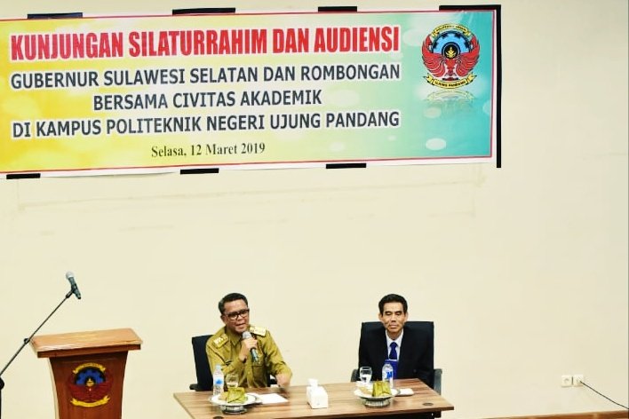 Gubernur Sulsel Kunjungi Politeknik Negeri Ujung Pandang Gubernur Sulsel Kunjungi Politeknik Negeri Ujung Pandang